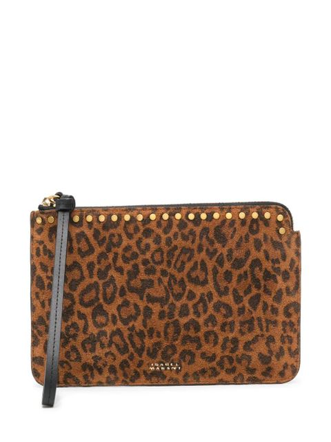 ISABEL MARANT leopard-print flat pouch - Brown - zdjęcie produktu nr 1
