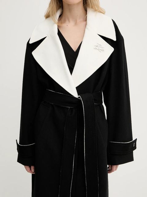 Karl Lagerfeld płaszcz wełniany