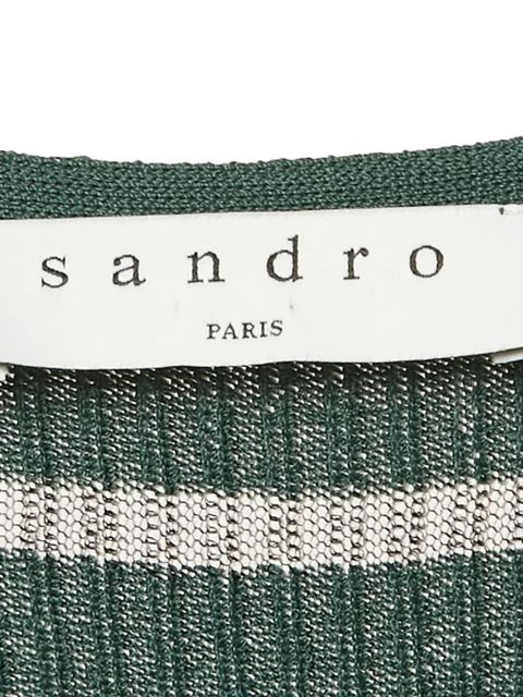 SANDRO pre-owned striped short-sleeve top - Green - zdjęcie produktu nr 2