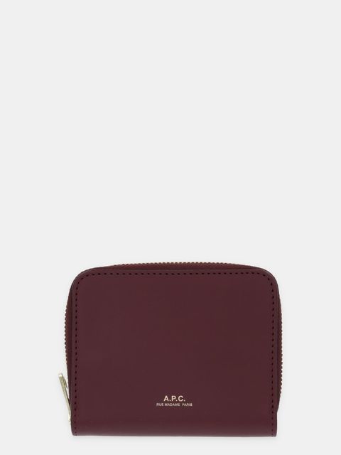 A.P.C. portfel skórzany PORTE.MONNAIE CHELSEA damski kolor fioletowy PXAWV.F63672 - zdjęcie produktu nr 1