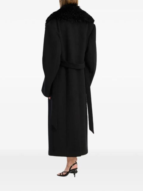ROTATE BIRGER CHRISTENSEN faux-fur-collar coat - Black