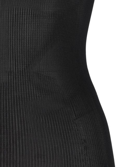 Saint Laurent lace ribbed top - Black