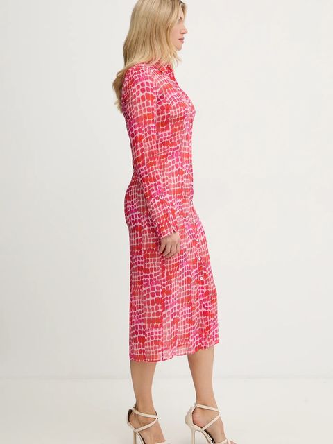 Patrizia Pepe sukienka kolor czerwony midi prosta 8A1662 A725 - zdjęcie produktu nr 2