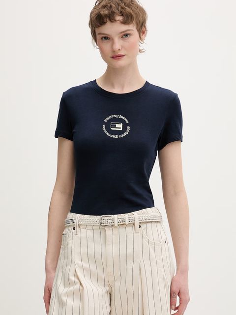 Tommy Jeans t-shirt basic damski bawełniany - zdjęcie produktu nr 2