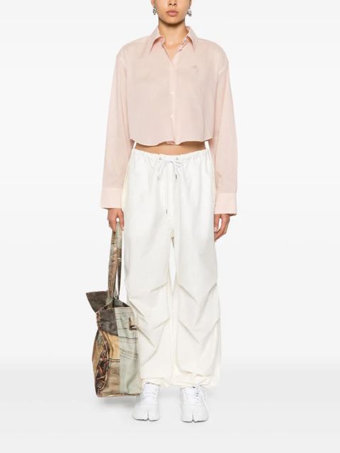 Acne Studios drawstring wide-leg trousers - White - zdjęcie produktu nr 2