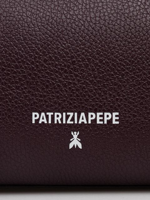 Patrizia Pepe torebka skórzana kolor bordowy 8B0255 L001