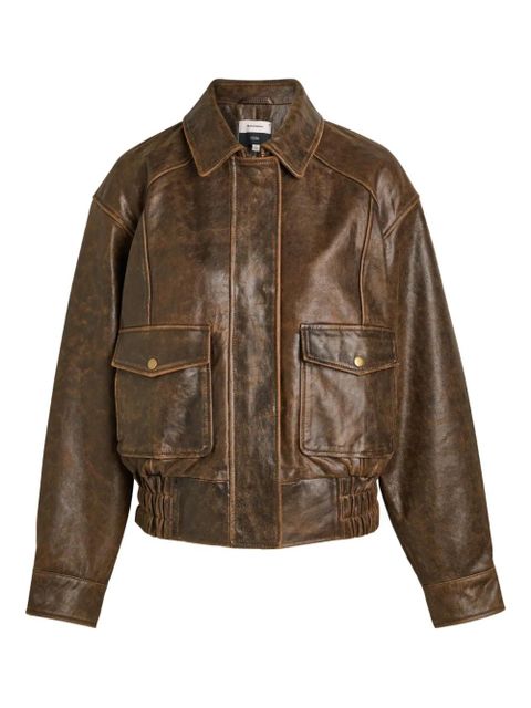 Reformation Daphne leather jacket - Brown - zdjęcie produktu nr 1