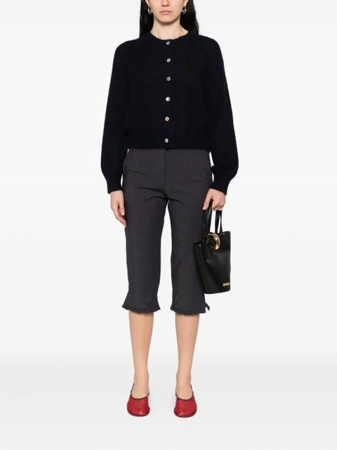 DÔEN fine-knit button-up cardigan - Blue