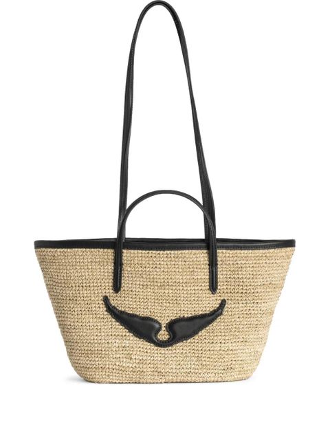 Zadig&Voltaire mini Wings basket beach bag - Neutrals - zdjęcie produktu nr 1