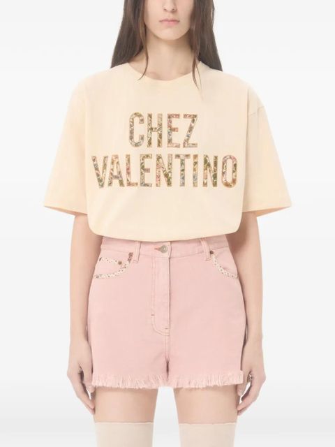 Valentino Garavani floral-print T-shirt - Neutrals