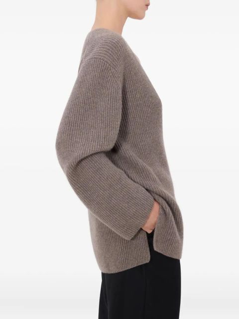 LouLou de Saison Gabe ribbed U neck sweater - Neutrals