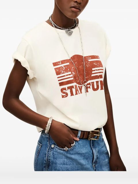 Ba&Sh Reese graphic-print T-shirt - Neutrals