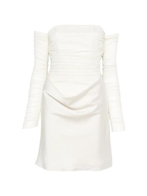 ROTATE BIRGER CHRISTENSEN ruched mesh mini dress - Neutrals - zdjęcie produktu nr 1