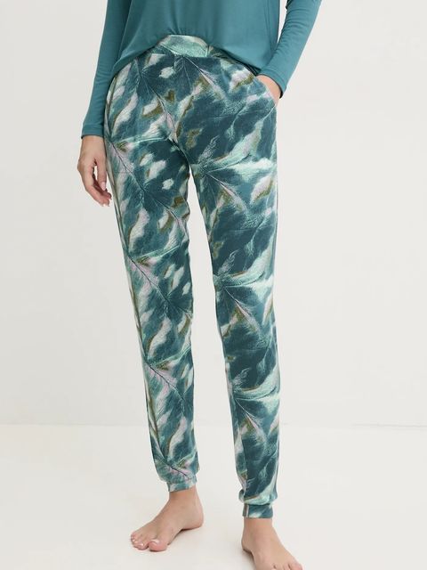 Chantelle spodnie lounge kolor zielony wzorzyste FN7660 - zdjęcie produktu nr 1