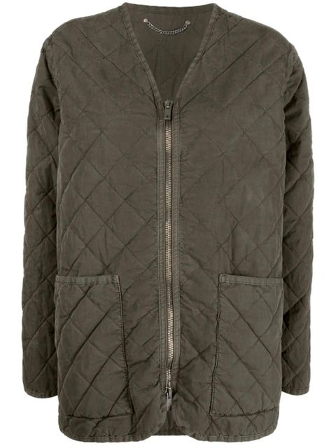 Golden Goose quilted zip-up jacket - Green - zdjęcie produktu nr 1