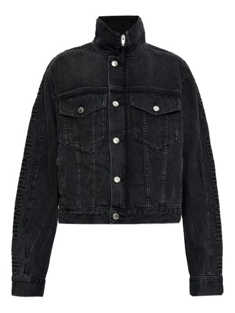 Alexander Wang zip-up denim jacket - Black - zdjęcie produktu nr 1