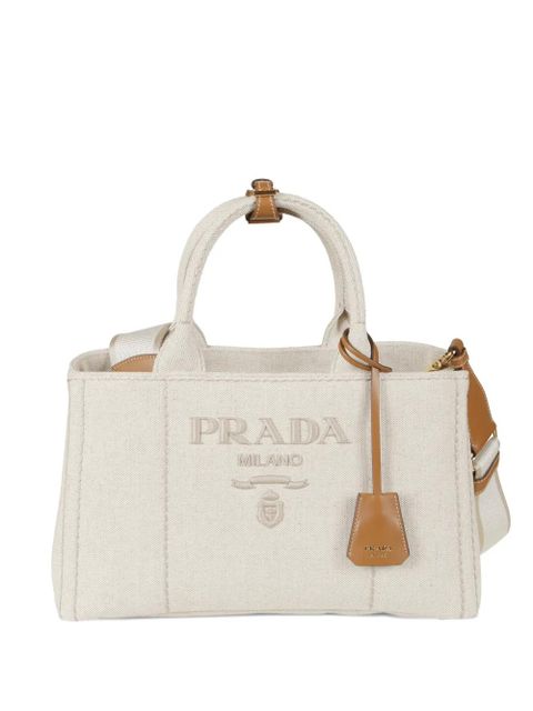 Prada logo-detail top-handles tote bag - Neutrals - zdjęcie produktu nr 1