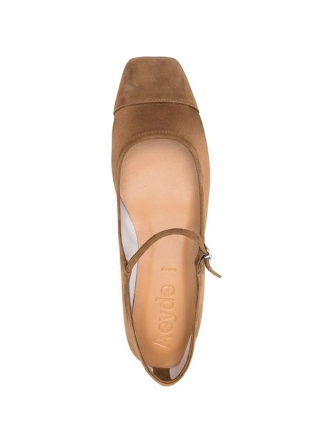 Aeyde cap strap ballerina - Brown
