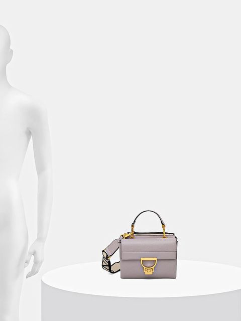 Coccinelle torebka skórzana Arlettis kolor szary E1 ND8 55 B7 01