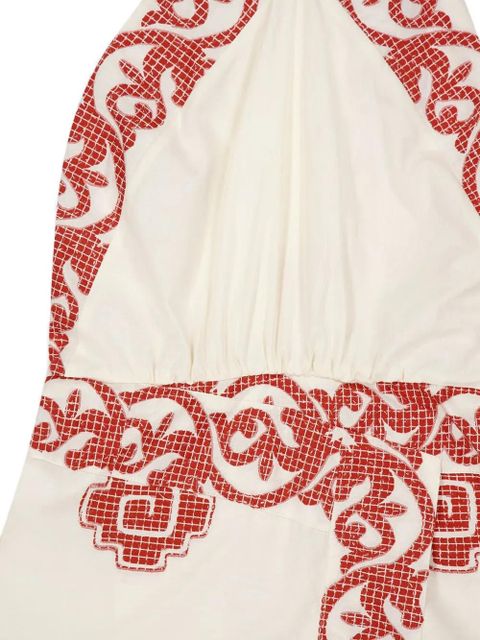 Johanna Ortiz halterneck embroidered dress - White - zdjęcie produktu nr 2