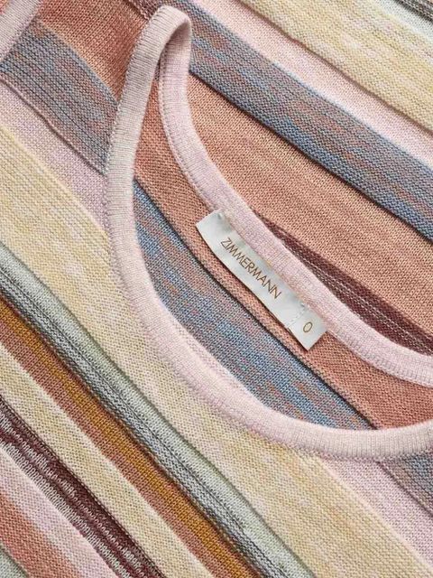 ZIMMERMANN Luna Mouline racer tank top - Pink - zdjęcie produktu nr 2