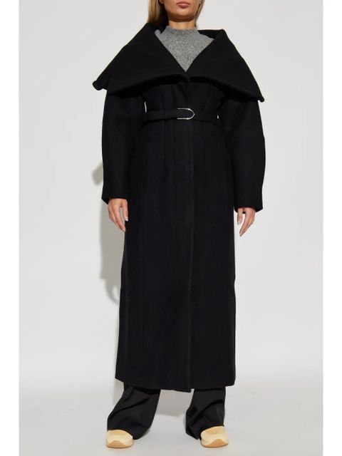 Jacquemus Le manteau Caruso drape-collar coat - Black