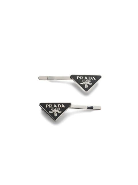 Prada metal hair clips - Silver - zdjęcie produktu nr 2