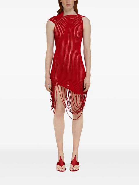 Ferragamo asymmetric mini dress - Red - zdjęcie produktu nr 2