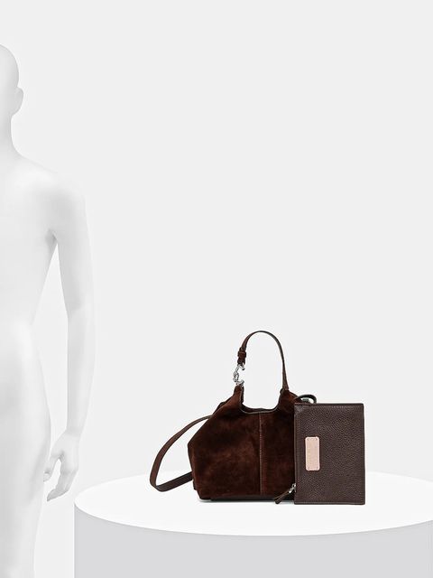 Coccinelle torebka zamszowa kolor brązowy E1.THE.58.01.01
