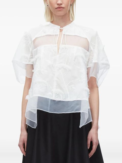 3.1 Phillip Lim floral-embroidered layered blouse - White