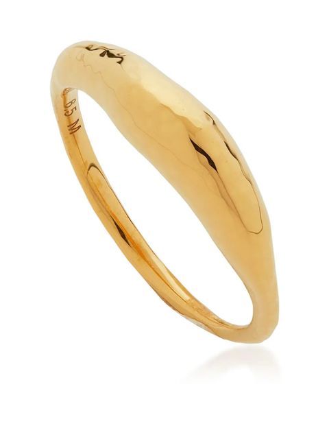 Monica Vinader Deia hammered-effect ring - Gold - zdjęcie produktu nr 1