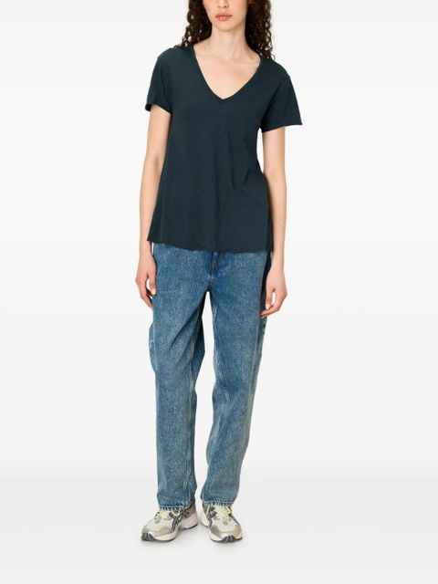 American Vintage Jacksonville V-neck T-shirt - Blue - zdjęcie produktu nr 2