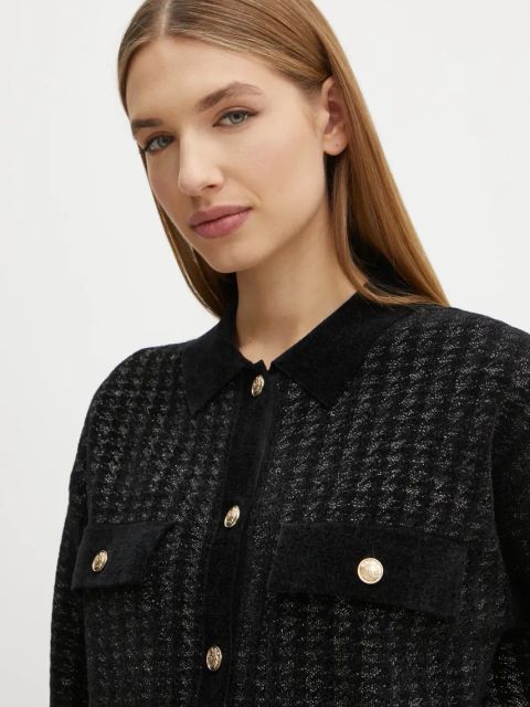 Morgan kardigan MVAZOU damski kolor czarny MVAZOU