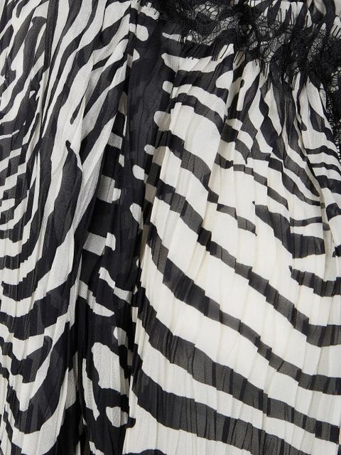 Blumarine long-sleeve animal-print blouse - White