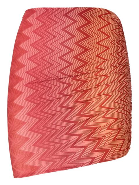Missoni zigzag-print beach cover-up - Red