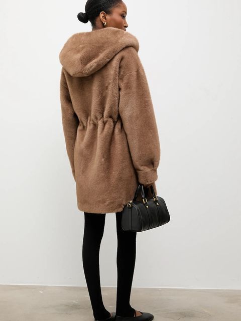 Answear.LAB płaszcz kolor beżowy