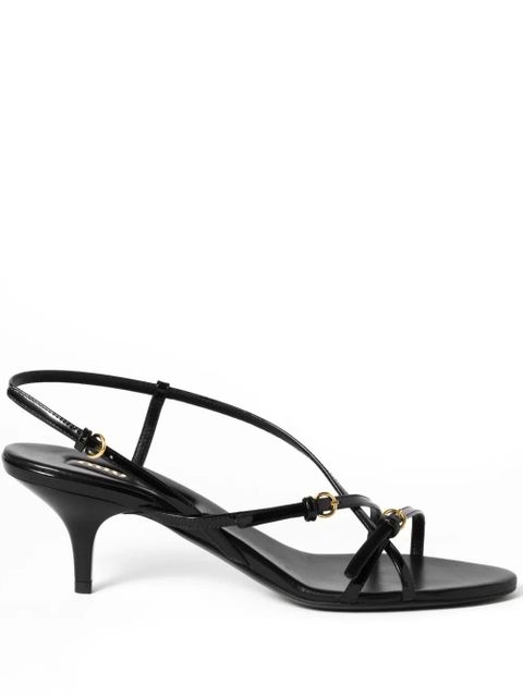 Miu Miu 55cm patent leather sandals - Black - zdjęcie produktu nr 1