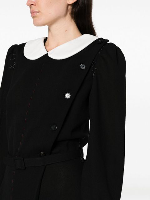 Maison Margiela Peter Pan-collar wool minidress - Black