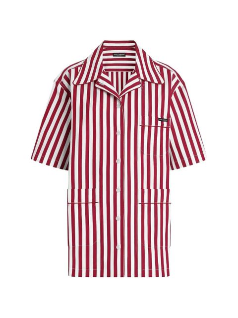 Dolce & Gabbana striped chest-pocket shirt - Red - zdjęcie produktu nr 1