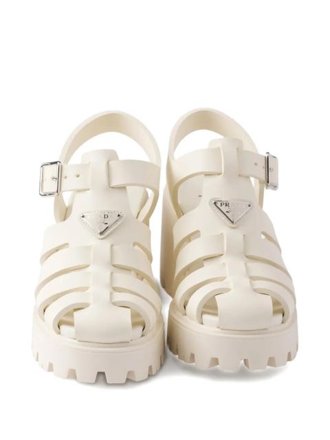 Prada rubber platform sandals - Neutrals