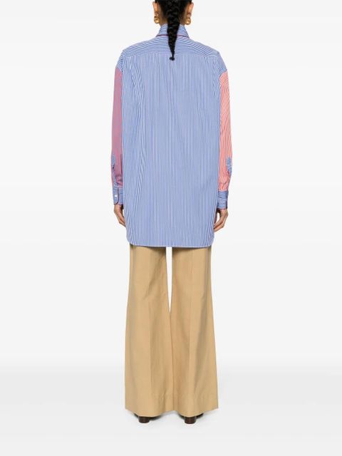 ETRO stripe-pattern cotton shirt - Orange