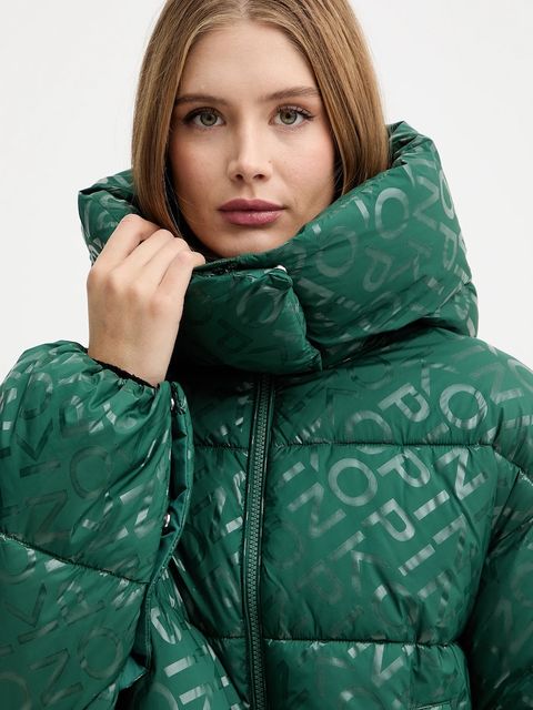 Pinko kurtka kolor zielony zimowa 105438 A2PY