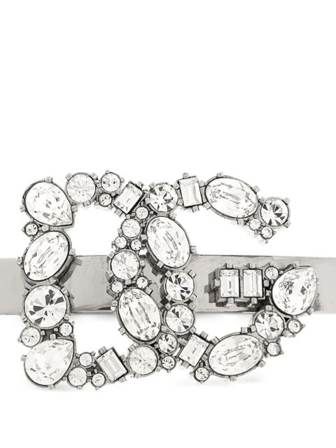 Dolce & Gabbana logo-embellished hair clip - Silver