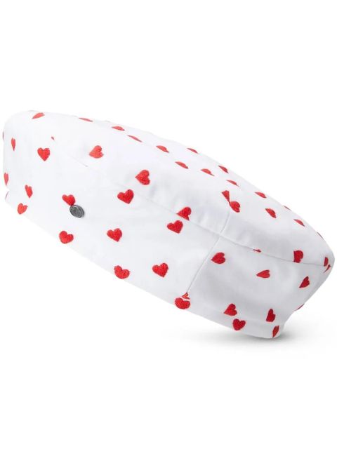 Maison Michel New Billy heart-print beret - White - zdjęcie produktu nr 1