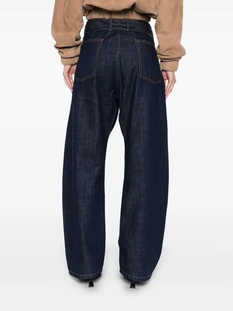 Magda Butrym belted wide-leg jeans - Blue