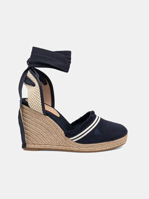 Tommy Hilfiger espadryle FRINGE CANVAS HIGH WEDGE - zdjęcie produktu nr 1
