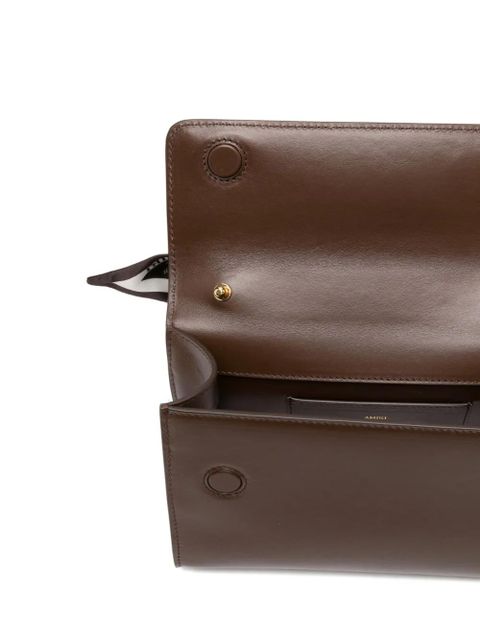 AMIRI logo-plaque braided-handle tote bag - Brown