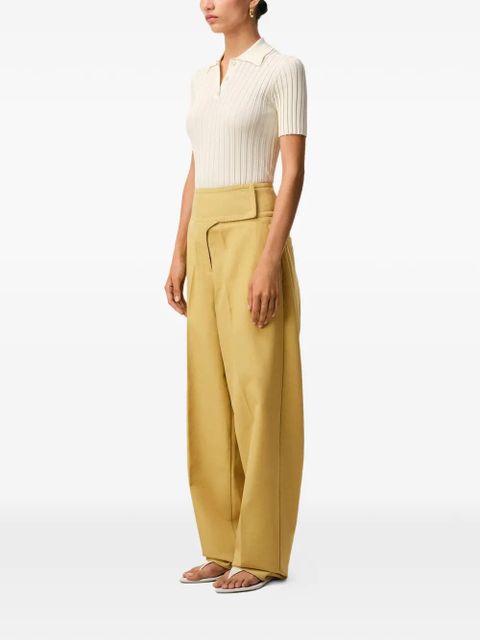 AMI Paris wrapped belted trousers - Yellow