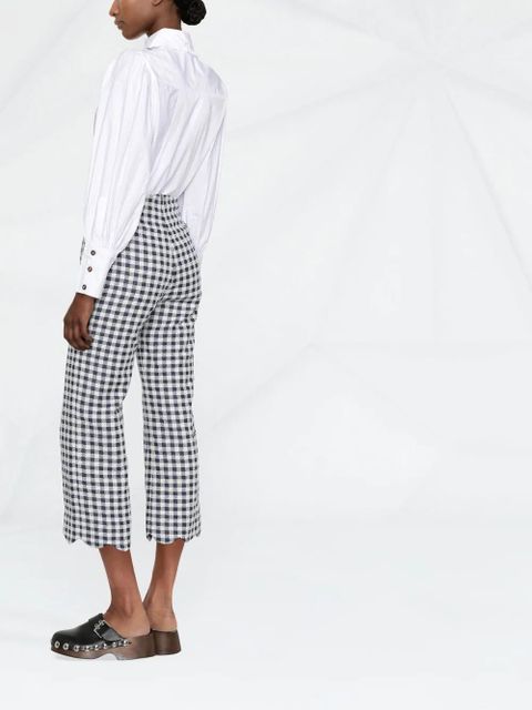 GANNI balloon-sleeve shirt - White