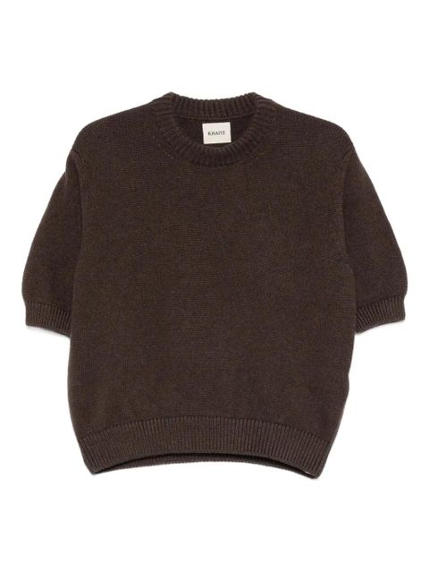 KHAITE Davin short-sleeve sweater - Brown - zdjęcie produktu nr 1